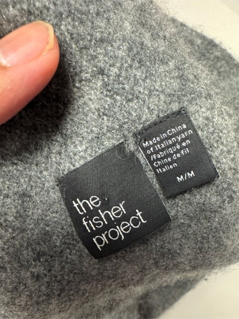 The Fisher Project Cashmere Grey Knit Sweater Minimalist Quiet Luxury Cozy Chic - Picture 14 of 14